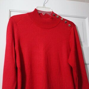 Calvin Klein Red Mock turtleneck Sweater